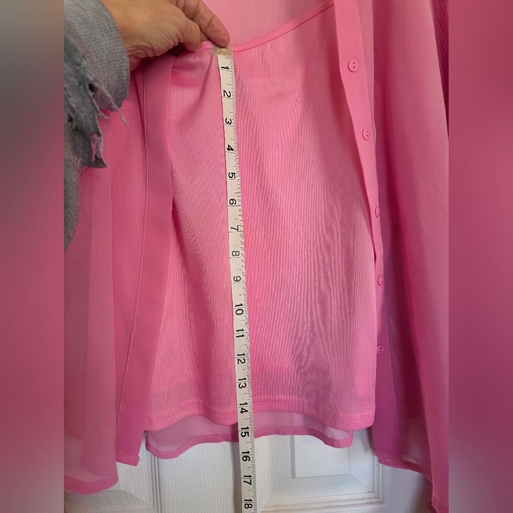 HYFVE Pink Sheer Blouse Set - Picture 3 of 10